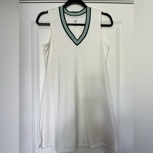 Tuckernuck white with green trim tennis dress Size XS